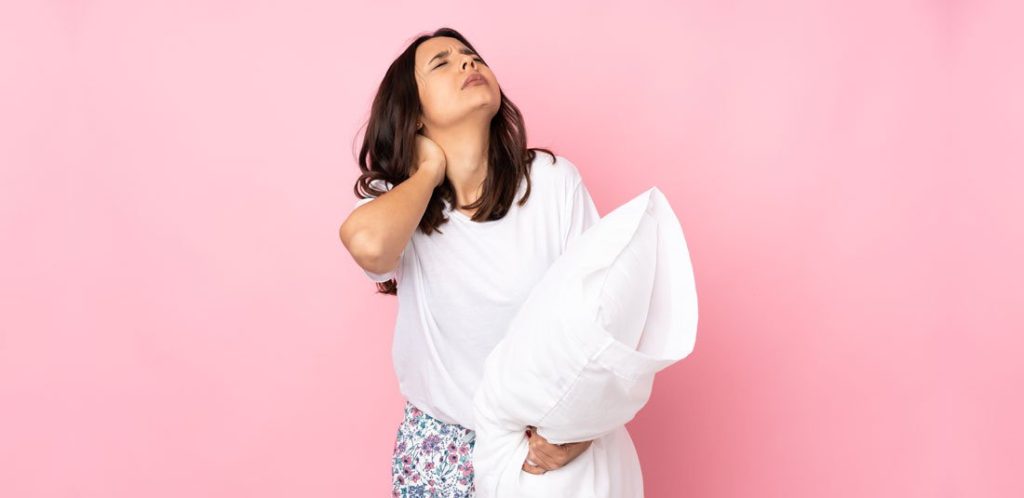 Neck pain cause by pillow